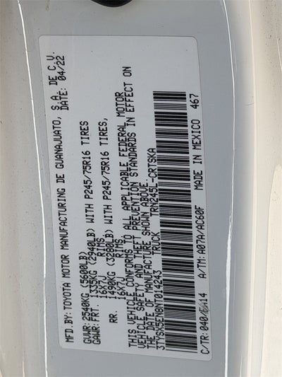 2022 Toyota Tacoma SR