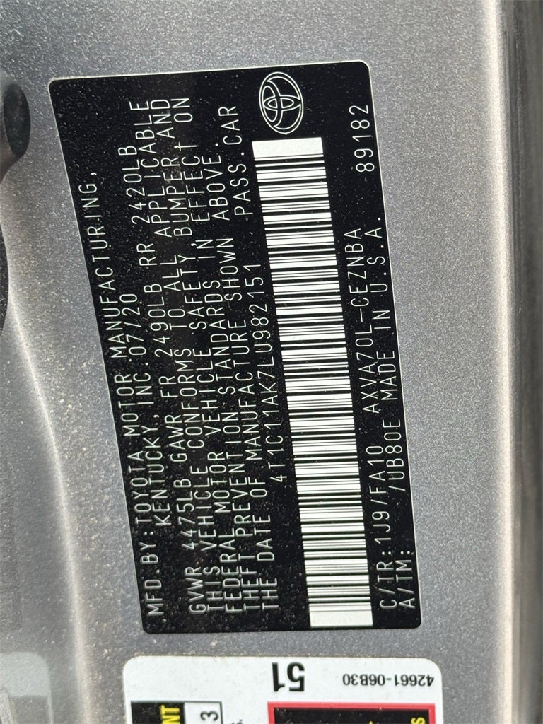 2020 Toyota Camry LE