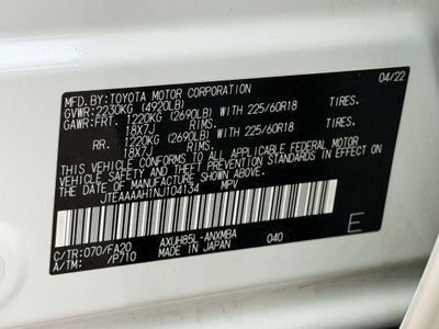 2022 Toyota Venza LE