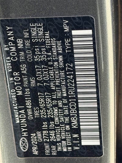 2024 Hyundai Tucson Hybrid Blue