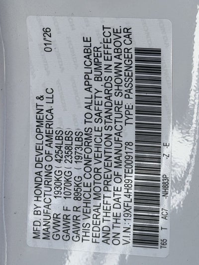 2026 Honda Civic Hybrid Sport