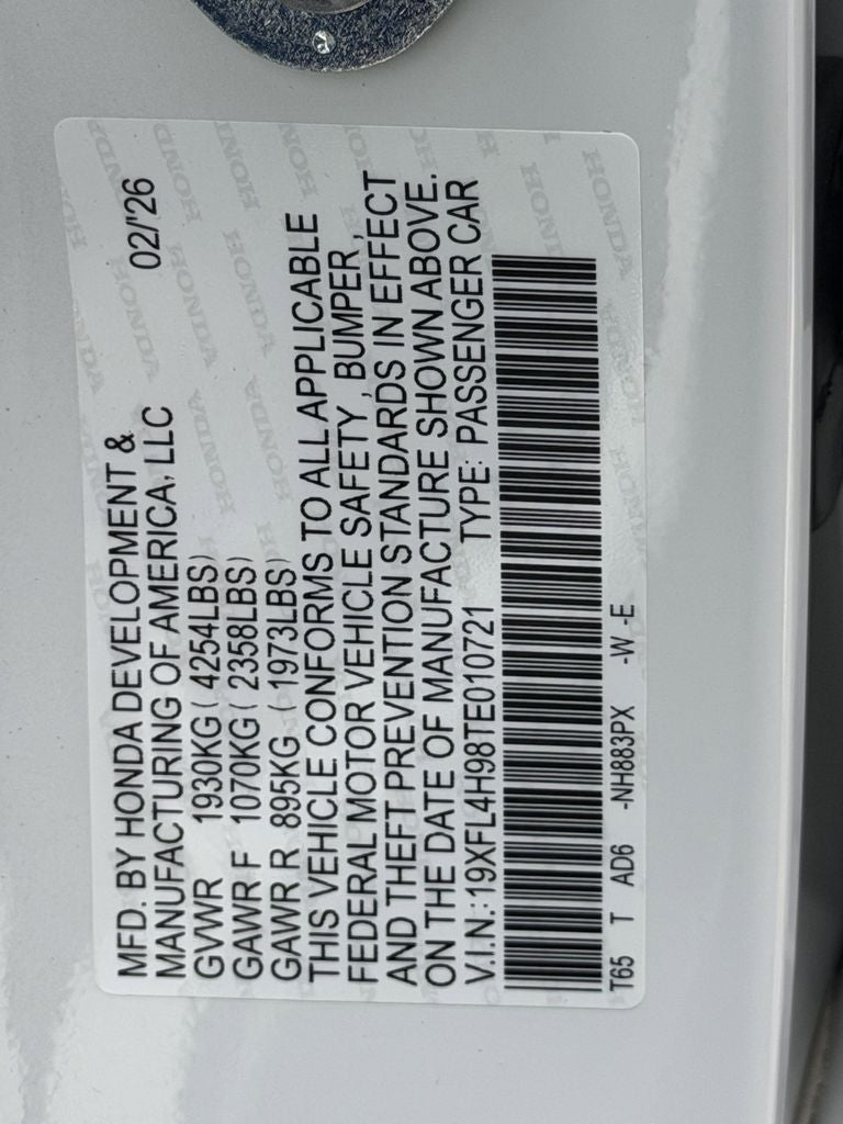 2026 Honda Civic Hybrid Sport Touring