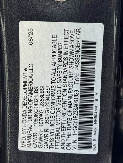 2025 Honda Accord LX