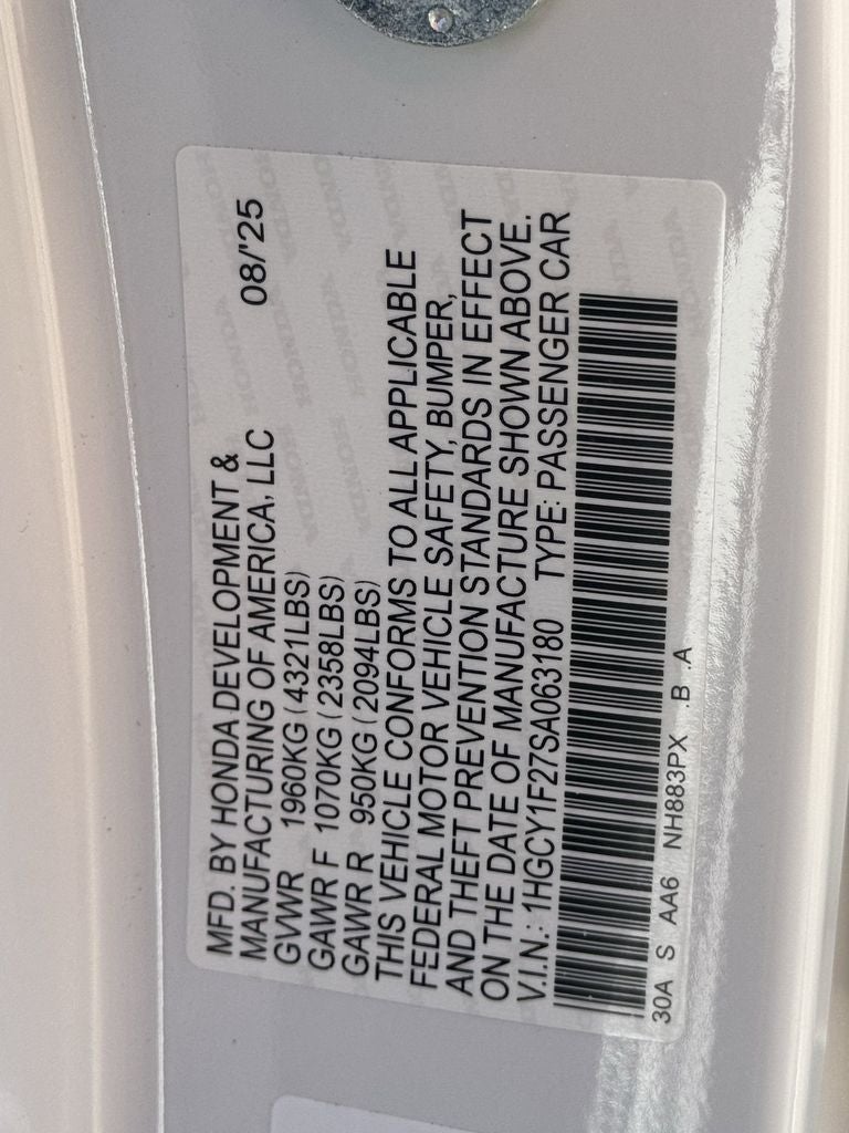 2025 Honda Accord LX