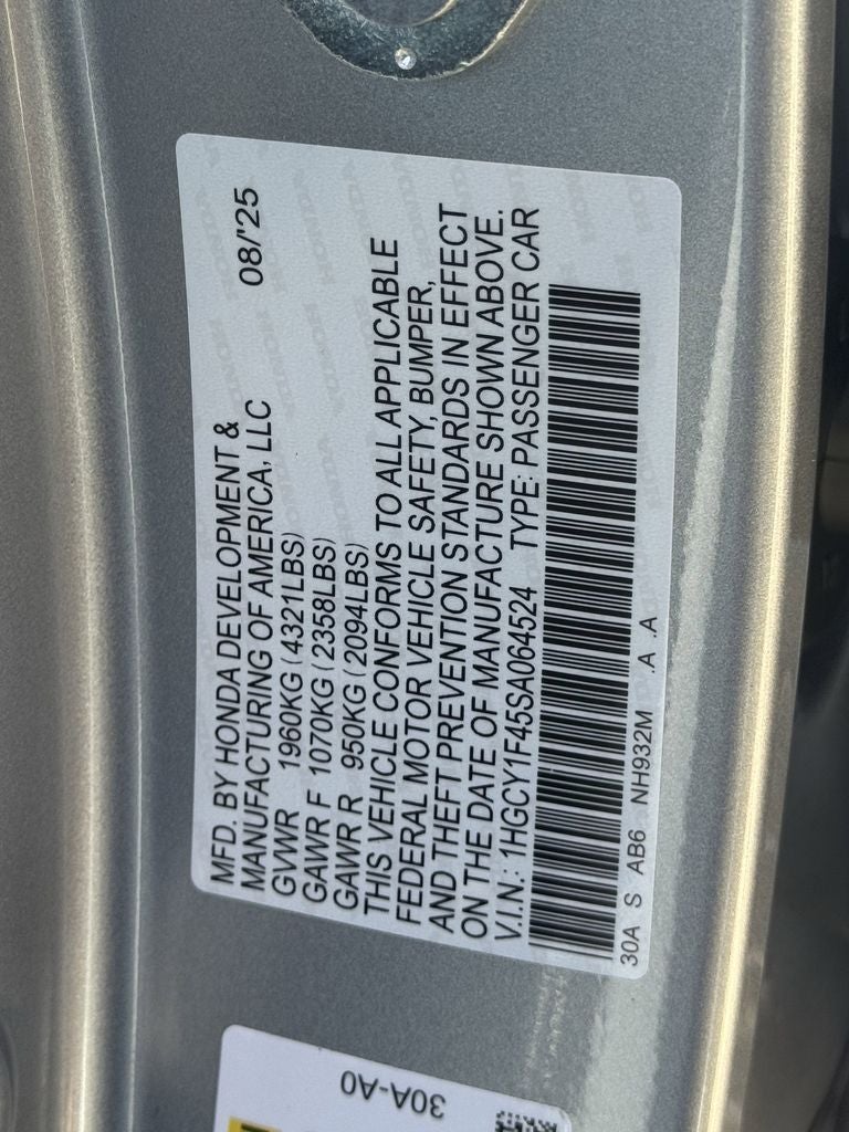 2025 Honda Accord SE