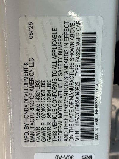 2025 Honda Accord SE