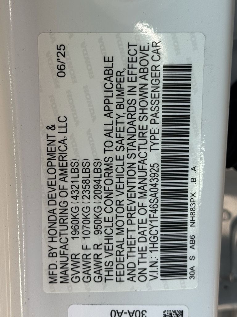 2025 Honda Accord SE