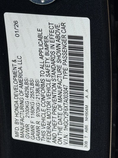 2026 Honda Accord Hybrid EX-L