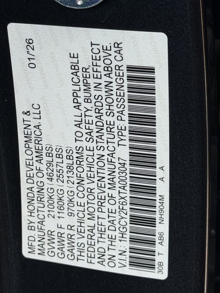 2026 Honda Accord Hybrid EX-L