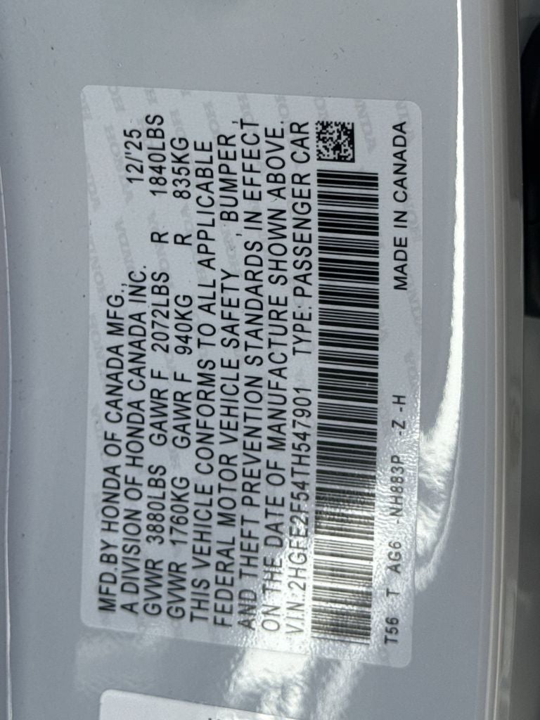 2026 Honda Civic Sport