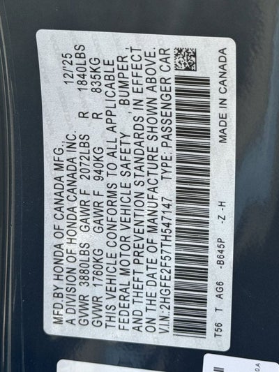 2026 Honda Civic Sport