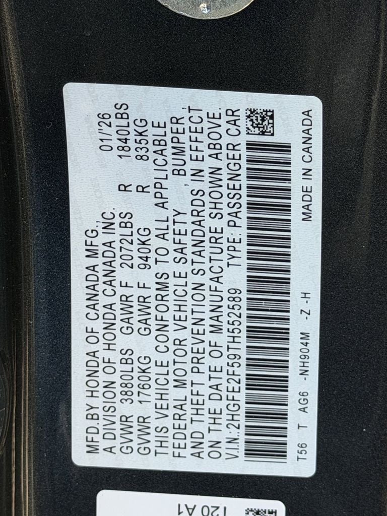 2026 Honda Civic Sport