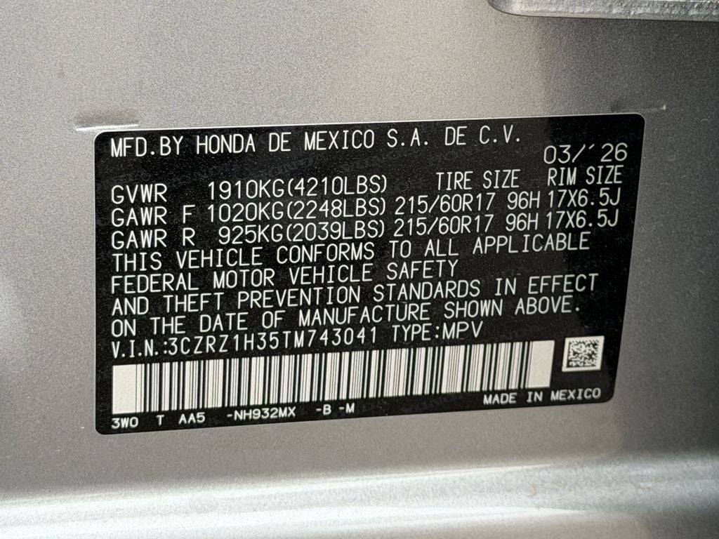 2026 Honda HR-V LX