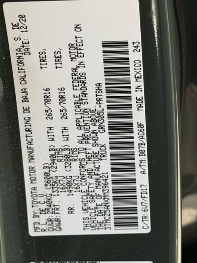 2021 Toyota Tacoma TRD Off-Road V6