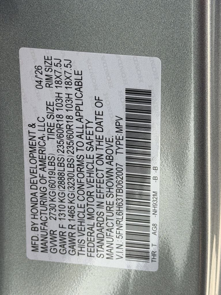2026 Honda Odyssey EX-L