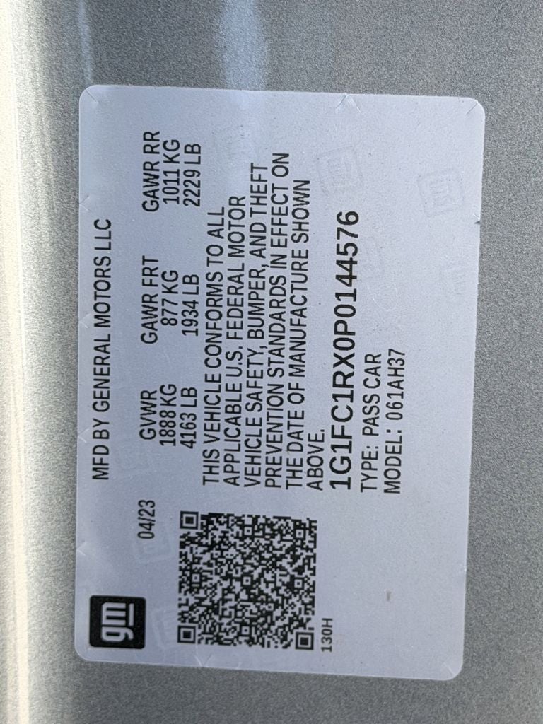 2023 Chevrolet Camaro RWD Coupe 2LT