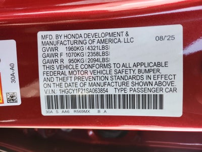 2025 Honda Accord LX