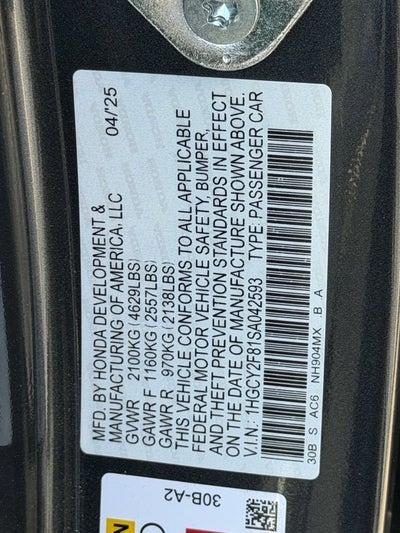 2025 Honda Accord Hybrid Touring