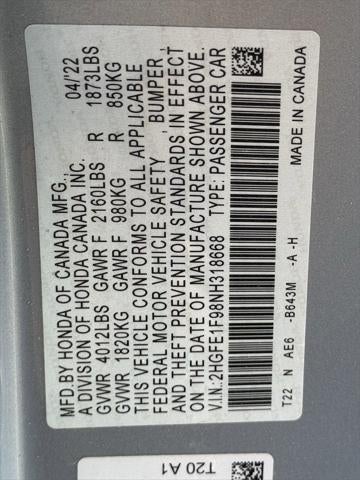 2022 Honda Civic Sedan Touring