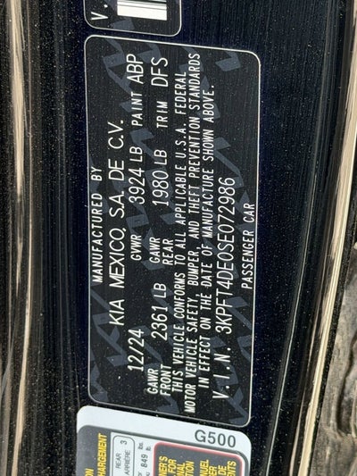 2025 Kia K4 LXS