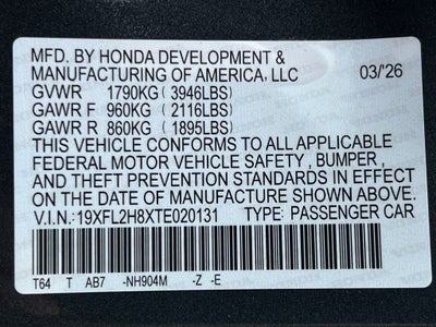 2026 Honda Civic Sport