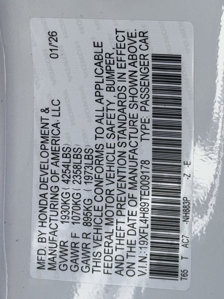 2026 Honda Civic Hybrid Sport