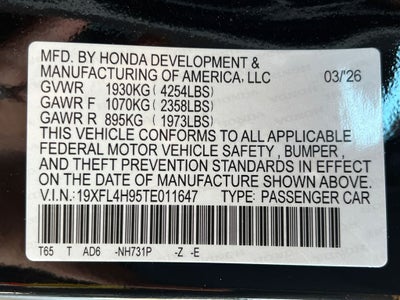 2026 Honda Civic Hybrid Sport Touring