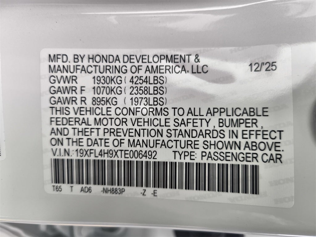 2026 Honda Civic Hybrid Sport Touring