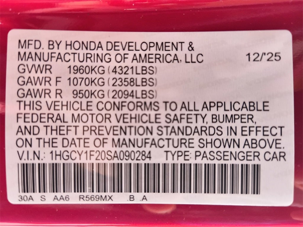 2025 Honda Accord LX