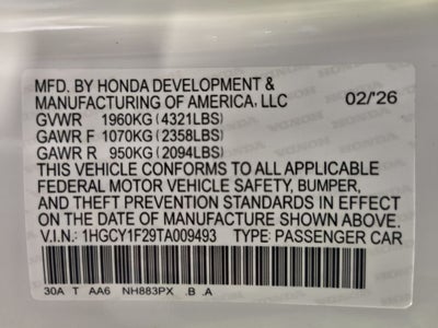 2026 Honda Accord LX