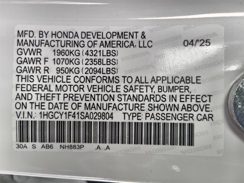 2025 Honda Accord SE