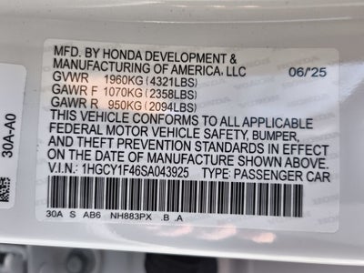 2025 Honda Accord SE