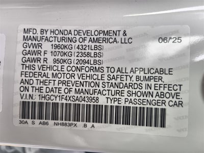 2025 Honda Accord SE