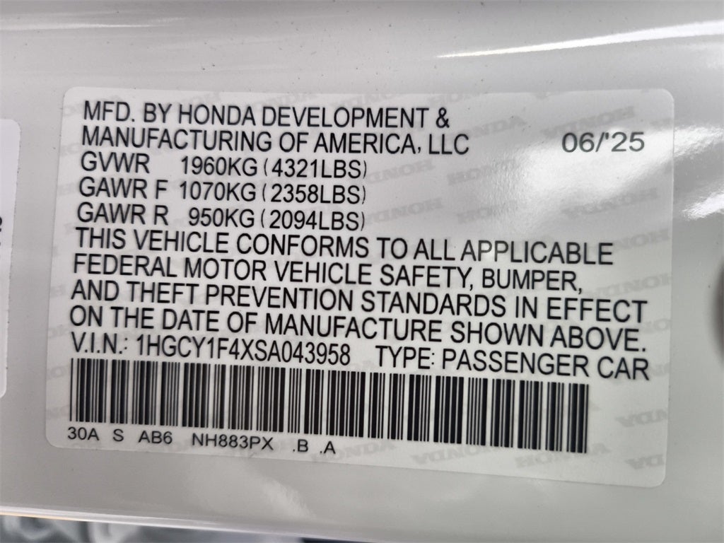 2025 Honda Accord SE