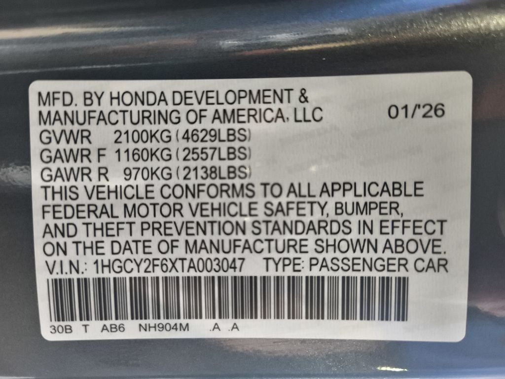 2026 Honda Accord Hybrid EX-L
