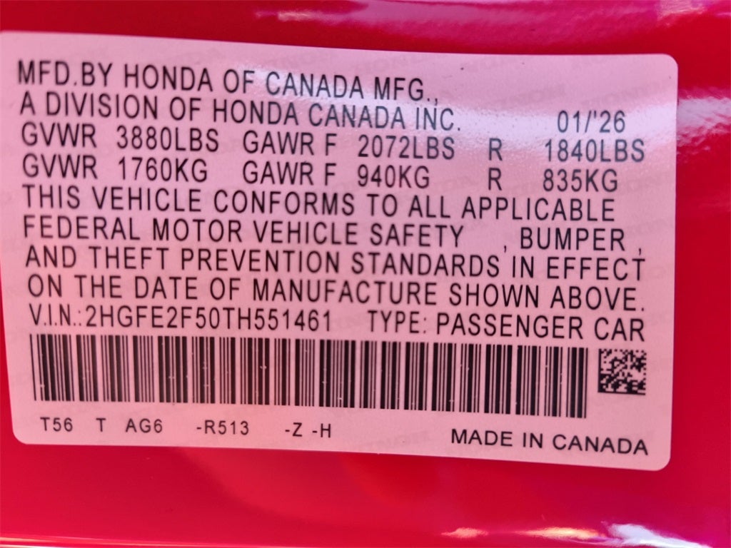 2026 Honda Civic Sport