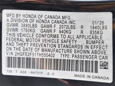 2026 Honda Civic Sport