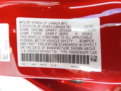 2026 Honda Civic Sport