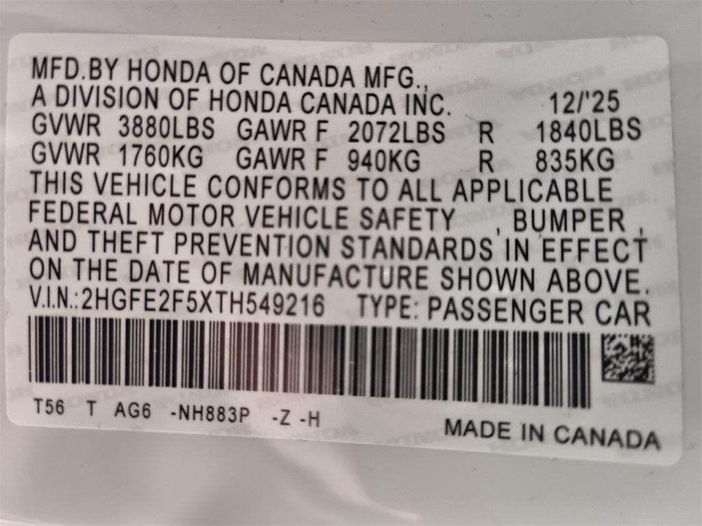 2026 Honda Civic Sport