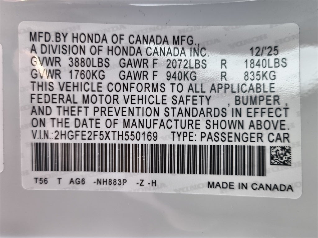 2026 Honda Civic Sport