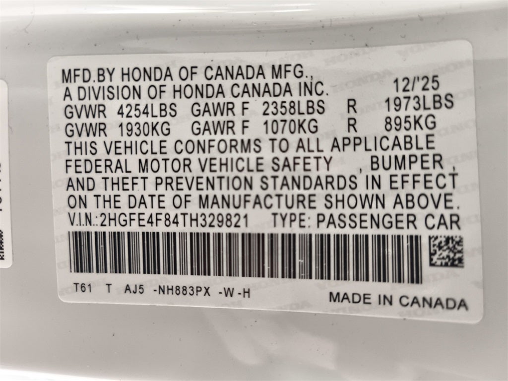 2026 Honda Civic Hybrid Sport