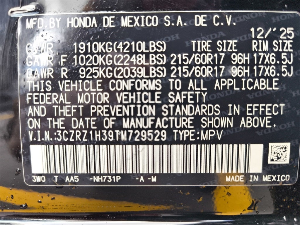 2026 Honda HR-V LX