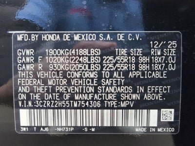 2026 Honda HR-V Sport