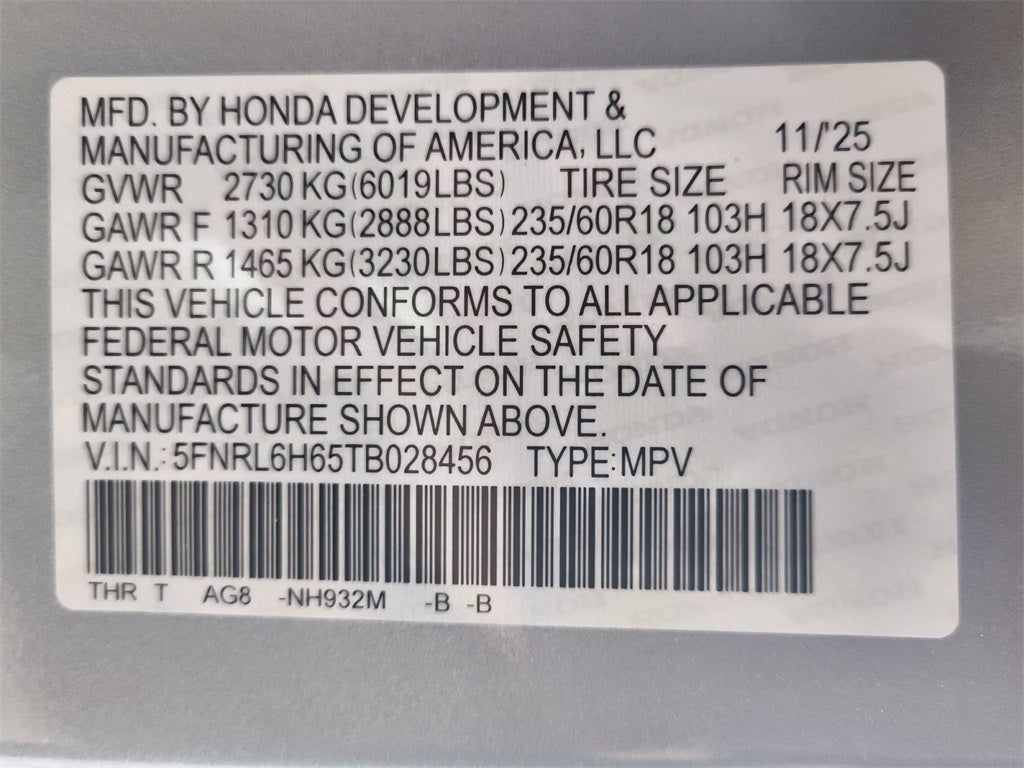 2026 Honda Odyssey EX-L