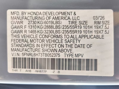 2026 Honda Odyssey Sport-L
