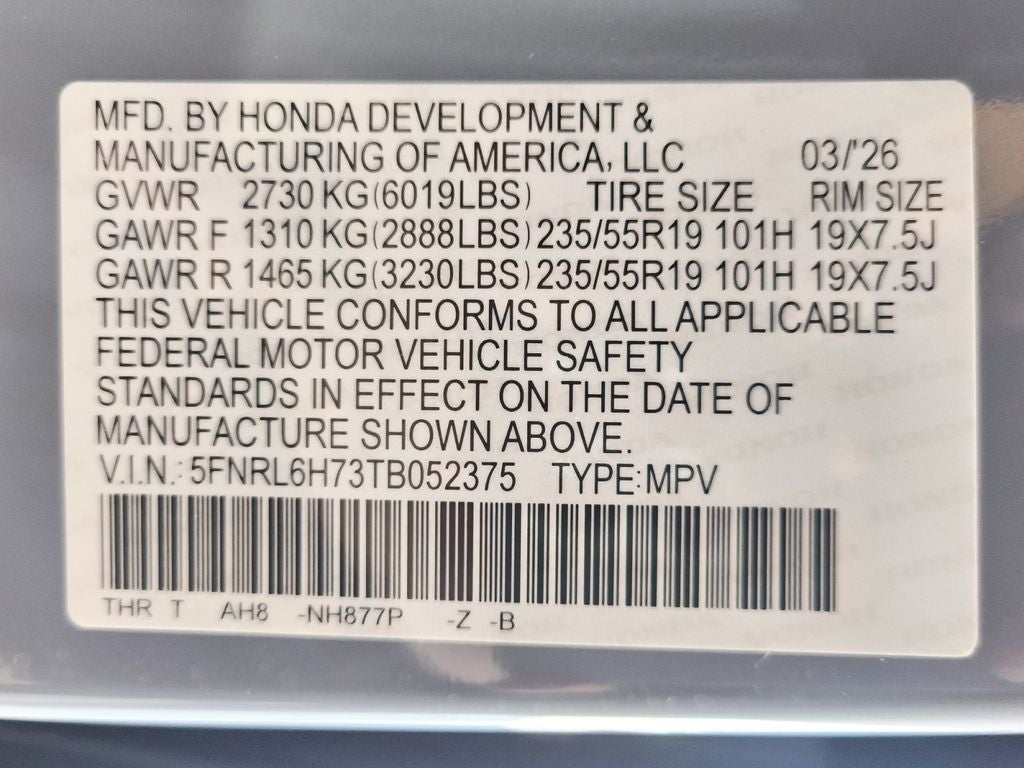 2026 Honda Odyssey Sport-L