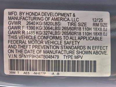 2026 Honda Passport RTL