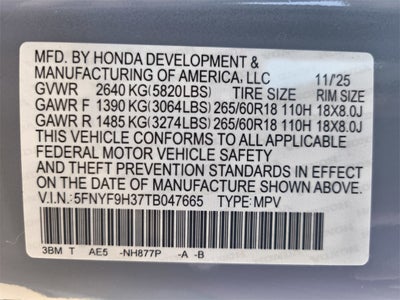 2026 Honda Passport RTL