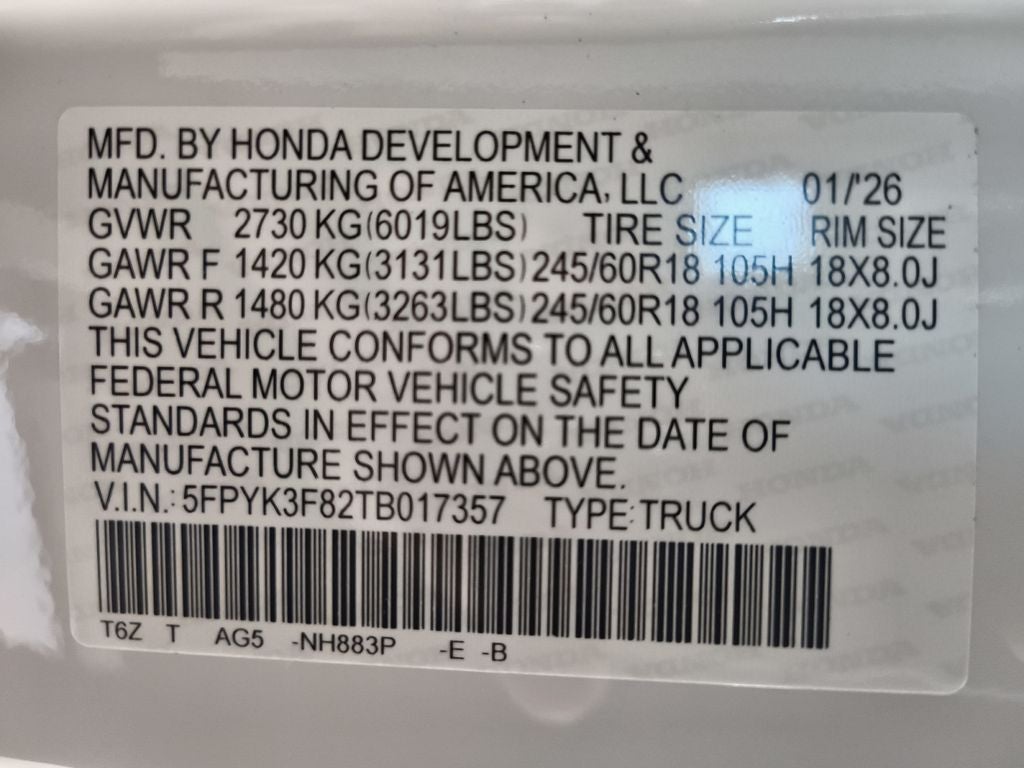 2026 Honda Ridgeline Black Edition