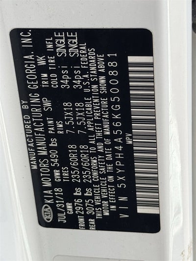 2019 Kia Sorento EX V6